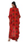 Shop_Masaba_Red Crepe Printed Jacket Dhoti Pant Set_at_Aza_Fashions