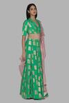 Masaba_Green Crepe Printed Lehenga Set_Online_at_Aza_Fashions