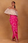 Buy_Masaba_White Top Crepe And Skirt Silk Foil One Moor Khadee & Draped Set _at_Aza_Fashions