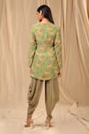 Shop_Masaba_Green Crepe Printed And Embroidered Wallflower V Oasis Angrakha & Dhoti Pant Set _at_Aza_Fashions