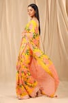 Shop_Masaba_Yellow Crepe Printed Candy Swirl Saree _Online_at_Aza_Fashions