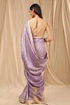 Shop_Masaba_Purple Raw Silk Printed Lovebird In The Garden Saree For Women_at_Aza_Fashions