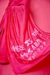 Shop_Masaba_Pink Chanderi Mul Slogan Sportee Saree With Blouse Fabric _Online_at_Aza_Fashions
