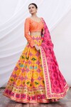 Buy_Mayyur Girotra Couture_Yellow Patola Print Lehenga Set_Online_at_Aza_Fashions