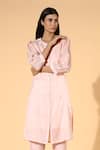 Shop_Meadow_Pink Tunic Silk Organza Pants Linen Inner And Set _Online_at_Aza_Fashions