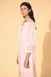 Meadow_Pink Tunic Silk Organza Pants Linen Inner And Set _at_Aza_Fashions