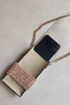 Shop_Plode_Vegan Leather Embellished Mobile Bag_Online_at_Aza_Fashions