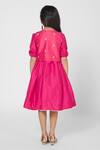 Shop_Minichic_Pink Puff Sleeve Dress With Jacket For Girls_at_Aza_Fashions