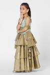 Buy_Minichic_Brown Floral Motif Lehenga Set For Girls_Online_at_Aza_Fashions