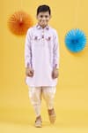 Buy_Banana Bee_Purple Cotton Kurta And Dhoti Pant Set _at_Aza_Fashions