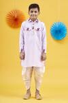 Banana Bee_Purple Cotton Kurta And Dhoti Pant Set _Online_at_Aza_Fashions