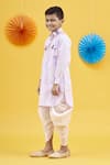 Buy_Banana Bee_Purple Cotton Kurta And Dhoti Pant Set _Online_at_Aza_Fashions