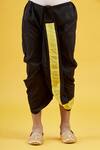 Shop_Banana Bee_Black Silk Kurta And Dhoti Pant Set For Boys_Online_at_Aza_Fashions