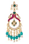 Buy_MINAKI_Gold Plated Bead Kundan Chandbalis_Online_at_Aza_Fashions