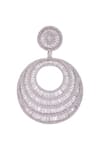 Buy_MINAKI_Gold Plated Crystal Circular Danglers _Online_at_Aza_Fashions