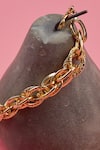 Shop_The Slow Studio_Gold Plated Handcrafted Chain Link Bracelet _at_Aza_Fashions