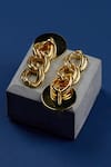 Buy_The Slow Studio_Gold Plated Handcrafted Chain Link Danglers _Online_at_Aza_Fashions