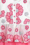 Mi Dulce An'ya_White 100% Organic Cotton Embroidery Silk Peplum Blouse And Flared Palazzo Set _Online_at_Aza_Fashions