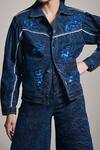 Buy_Mellowdrama_Blue Denim Jacket And Bell Bottoms Set_Online_at_Aza_Fashions