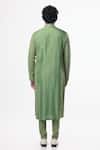 Shop_Nautanky_Green Chanderi Silk, Cotton Satin Lycra Kurta Set _at_Aza_Fashions
