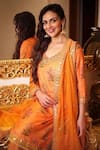 Shop_Gulabo Jaipur_Orange Chiffon Mehreen Floral Print Kurta Set_Online_at_Aza_Fashions