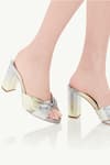 Shop Sephyr Silver Crystals Meleys Peep Toe Block Heels at Aza Fashions Shop_Sephyr_Silver Crystals Meleys Peep Toe Block Heels _at_Aza_Fashions