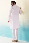 Shop_Weaver Story_Pink Pure Raw Silk Plain Kurta And Pant Set _at_Aza_Fashions