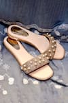 Buy_Foot Fuel_Gold Mere Naina Embellished Flats _at_Aza_Fashions