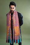 Buy_Taroob_Multi Color Kalamkari Work Pashmina Mughal Darbar Dushala _Online_at_Aza_Fashions