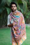 Buy_Taroob_Multi Color Kalamkari Work Pashmina Dushala _at_Aza_Fashions