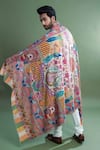 Shop_Taroob_Multi Color Kalamkari Work Pashmina Dushala _at_Aza_Fashions