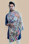 Buy_Taroob_Multi Color Kalamkari Work Pashmina Embroidered Dushala _at_Aza_Fashions