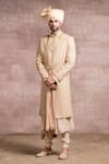 Buy_Tarun Tahiliani_Gold Aari Embroidered Sherwani Set _at_Aza_Fashions