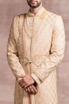 Buy_Tarun Tahiliani_Gold Aari Embroidered Sherwani Set _Online_at_Aza_Fashions