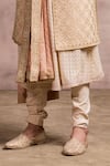 Shop_Tarun Tahiliani_Gold Aari Embroidered Sherwani Set _Online_at_Aza_Fashions