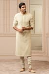 Buy_Tarun Tahiliani_Green Kurta Computer Embroidery Georgette Aari Floral Set _at_Aza_Fashions