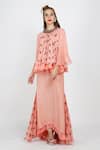 Buy_Nikasha_Pink Printed Top And Ruffle Skirt Set_at_Aza_Fashions