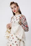 Buy_Nikasha_White Cotton Round Printed Tunic And Pant Set _Online_at_Aza_Fashions