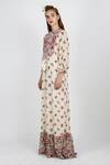 Nikasha_White Round Printed Floral Dress For Women_Online_at_Aza_Fashions