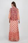 Shop_Nikasha_Pink Printed Maxi Dress With Jacket_at_Aza_Fashions