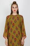 Nikasha_Green Round Printed Maxi Dress For Women_Online_at_Aza_Fashions