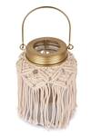 Manor House_Macrame Glass Jar Candle Holder_Online_at_Aza_Fashions