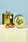 Buy_Manor House_Gold Iron And Glass Jars With Water Fly Lid Set Of 2 _at_Aza_Fashions