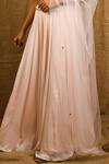 Shop_Shloka Sudhakar_Peach Crepe Scoop Neck Embellished Lehenga Set _Online_at_Aza_Fashions