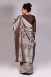 Shop Mimamsaa Brown Handwoven Silk Embossed Saree at Aza Fashions Shop_Mimamsaa_Brown Handwoven Silk Embossed Saree_at_Aza_Fashions