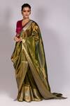 Buy_Mimamsaa_Green Woven Tissue Saree_at_Aza_Fashions