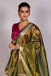 Buy_Mimamsaa_Green Woven Tissue Saree_Online_at_Aza_Fashions