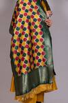 Shop_Mimamsaa_Multi Color Hand Painted Mooga Silk Dupatta_at_Aza_Fashions