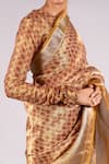 Buy_Mimamsaa_Yellow Embroidery Round Silk Tissue Saree With Blouse Fabric  _Online_at_Aza_Fashions