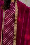 Mimamsaa_Pink Silk Velvet Embroidered And Woven Sequin Motifs Dupatta  _at_Aza_Fashions